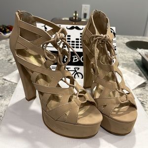 Bamboo Strappy Heels